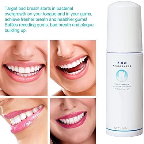 Паста за зъби, Пяна 2 елемента 60 мл Дълбоко Почистваща Избелваща Зъбите Течна Паста за зъби с Естествена Вода За Уста