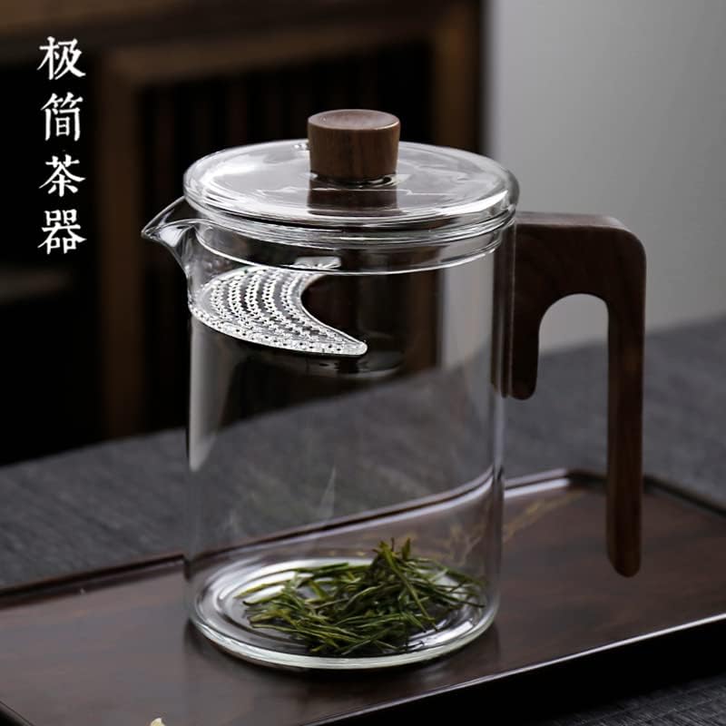 Чайник със стъклен филтър с голям капацитет, отделяне на вода за чай, зелен чай, полумесец, електрически керамичен котлон,