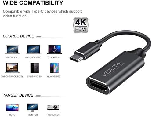 Работи от комплекта на VOLT PLUS ТЕХНОЛОГИИ 4K, HDMI USB-C е съвместим с професионален водач LG 17U70N-R. AAS8U1 с цифрово