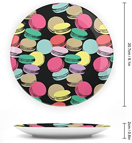 Цветни макаронени изделия от Костен Порцелан Декоративна Чиния Кръгли Керамични Плочи плавателни съдове с Поставка