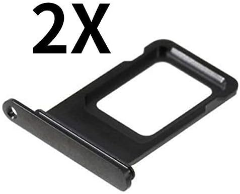 2X Слота за притежателя на една сим-карта Подмяна на тавата за SIM карта за iPhone Xs 5,8 инча (черен)