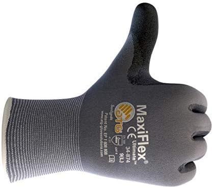 Ръкавици MaxiFlex ATG 34-874 от непрекъсната трикотаж от найлон и ликра с микропеной с нитриловым покритие осигуряват сцепление на дланта и пръстите