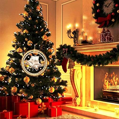 Коледен Декоративен Прозорец, лампа HSART 6,3 инча с вендузата, Топли Бели Коледни Декоративни Празнични Нови