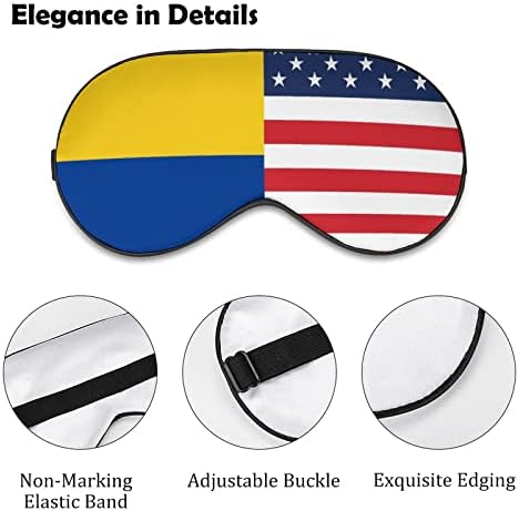 Колумбия Американски Флаг Забавно Маска За Очи За Сън Мека Превръзка На Очите с Регулируема Каишка Нощна Сянка