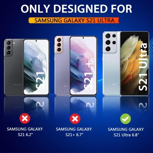 NBiefuny [2 + 2] за Samsung Galaxy S21 Ultra privacy Screen Protector + 2 опаковки за защита на обектива на
