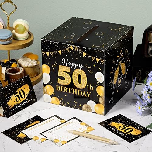 кутия за поздравителни картички на 50-ия рожден ден, Поздрави с 50-годишнината, Съвети и Пожелания, Кутия за