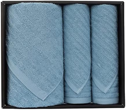 Кърпа SLYNSW, кърпи за баня, Подарък кутия от три части, Памучен Подарък кутия за домашно бизнес конференция (Цвят: