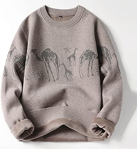 Мъжки Мек Пуловер Модерен Вязаный Slim Fit Пуловер С Дълъг Ръкав, Пуловер, Вязаный Пуловер