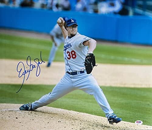 Ерик Gagne Лос Анджелис Доджърс, Подписано Снимка 16x20 PSA Z12070 - Снимки на MLB с автограф