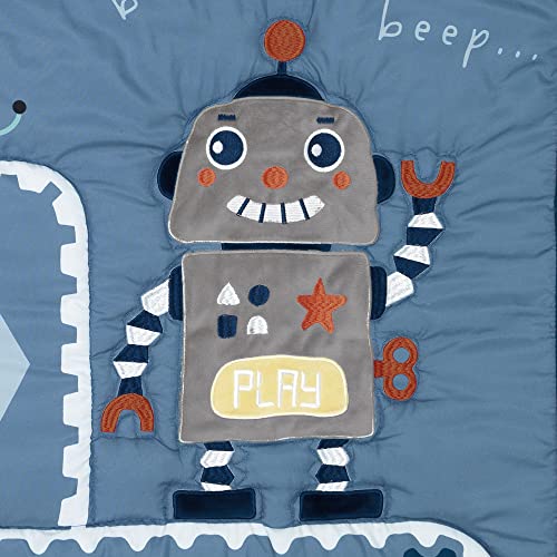 Комплект спално бельо за детска креватчета Originals Роби Robot от 3 теми, синьо