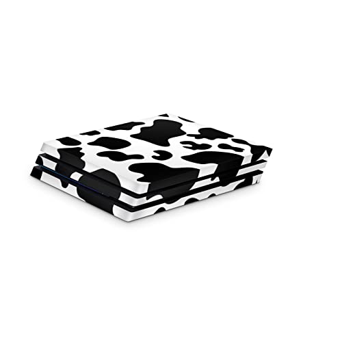 Кожата ZOOMHITSKINS PS4 Pro е съвместим с Playstation 4 Pro, Крави Aqua Mint Dairy Cow Milk Farm Сладка Moo Black White, кожа