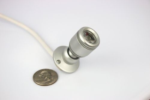 Микро-Отточна тръба на шарнирна връзка led прожектор - Led лампа с висока мощност мощност 1 W - Малък Размер, Сребрист корпус, топло бяло led