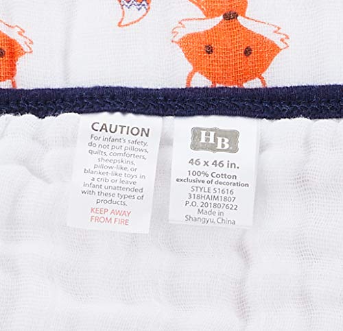 Детско Стеганое одеяло Hudson Baby Унисекс от плат Tranquility Quilt, Синята агне, Един размер (опаковка от 2 броя)