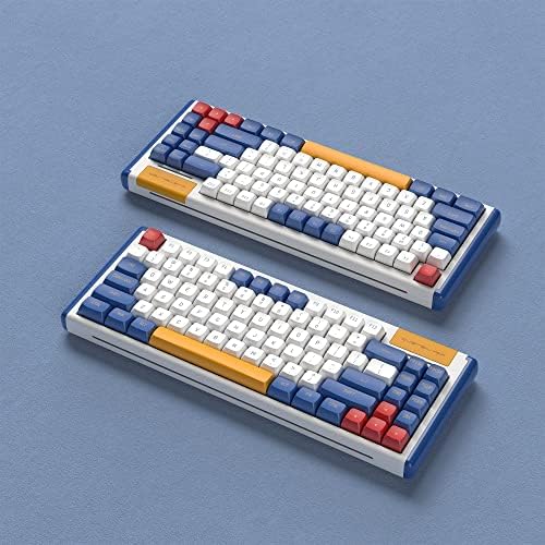 Жичен Механична клавиатура DUSTSILVER K84 75% Син цвят с подвижна клавиатура Type-C, RGB подсветка, клавишными