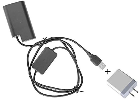 Подмяна на кабел адаптер GyroVu USB на сляпо батерия 40 за батерии Panasonic LUMIX DC-S1 (DMW-BLJ31 и DMW-DCC16) с USB захранване на 3,1 Усилвател