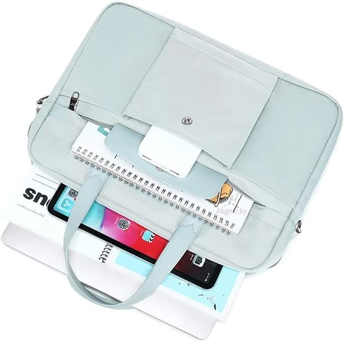 DNATS Куфарче за лаптоп 13 14 15 16 инча, чанта за лаптоп, дамска чанта през рамо, Пътна Офис женствена чанта (Цвят: