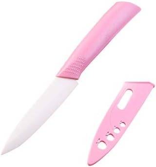 Wessebn Керамичен Нож За почистване на зеленчуци, Плодов Нож, 4 инча (Розов), Комплект от 2