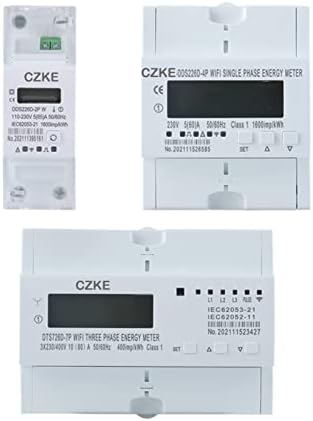 ONECM Монофазен 220v 50/60 Hz 65A Din рейк WiFi умен брояч на енергия Таймер Монитор Брояч кВтч Ваттметр (Цвят: DDS226D