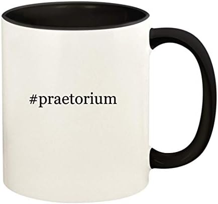 Подарък дрънкулки #praetorium - Хэштег 11 грама, Керамични Цветна Дръжка и Вътрешната част на Кафе Чаши, Черна