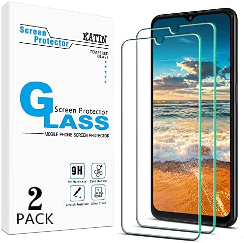 KATIN [2] Защитно стъкло от закалено стъкло за Samsung Galaxy A12 със защита от надраскване, без мехурчета, твърдост 9H, лесен