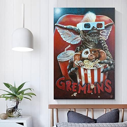 1984 Фентъзи Филм на ужасите Гремлины Ретро Постер Рамка за Плаката Закачалка Превъртане Плакати Платно Декоративна