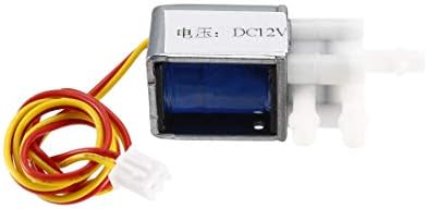 електромагнитен клапан uxcell Mini 2-Позиция 3-Ходова Нормално Отворен Електромагнитен Клапан DC12V 0.19 A за вода