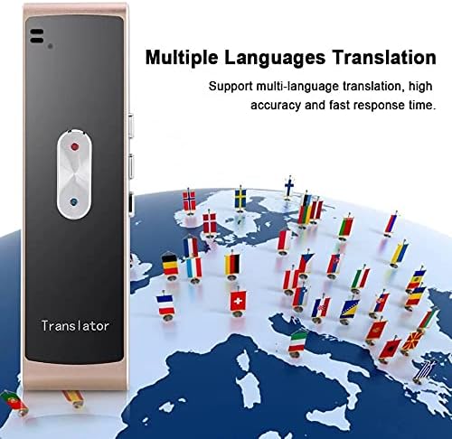 Преносим Интелигентен преводач ZCMEB, Многоязычное Двустранно Карманное устройство за Гласов превод на текст в реално време (Цвят: D)