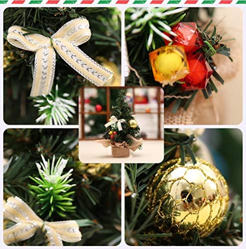 Мини Коледно Дърво - 6 метра, Изкуствена Коледна Елха Малка Маса Настолна Коледно Дърво, Коледна Украса Декор, Декорации, Подаръци за Офис Начало Декор
