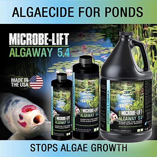 Средство за борба с водораслите MICROBE-LIFT ALGA08 Algaway 5.4 за езера и водни градини, Сигурно за риба koi, Златни рибки, растения и орнаменти, 8 грама