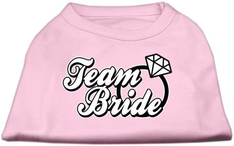 Тениска с Трафаретным принтом Team Bride Светло Розово Sm (10)