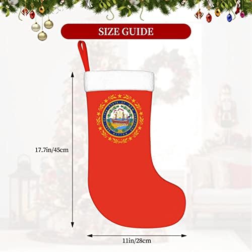 QG ZZX Флаг Нова-Ден на Коледа Отглеждане на Коледни Чорапи, Окачен Чорап За Камина 18 Инча Празнична Украса