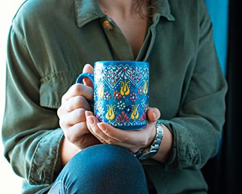Кафеена чаша, турски керамични чаши ръчна изработка. Уникални подаръци за Свети Валентин за Него. Безопасно