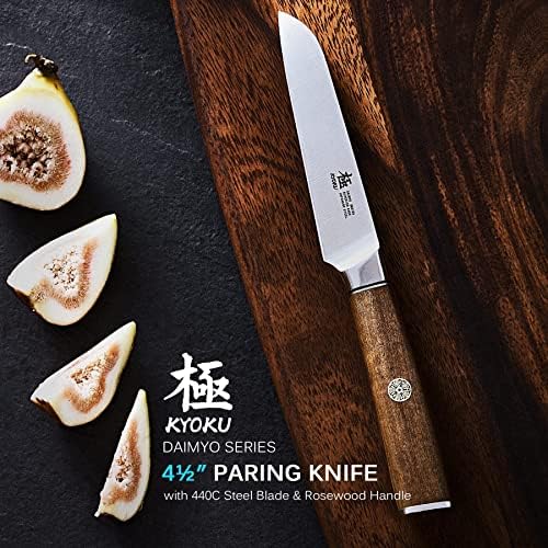 Нож за почистване на зеленчуци серия от KYOKU Daimyo 4,5 инча + Универсален нож 5 инча + Поварской Нож 8 инча - Японска