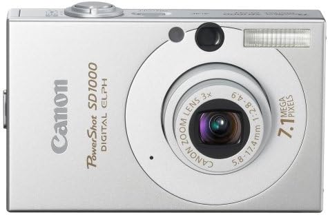Canon PowerShot SD1000 7,1 Мегапиксела цифров фотоапарат Elph с 3-кратно оптично увеличение (сребрист) (СТАР МОДЕЛ)
