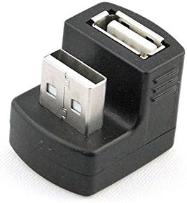 Нов Правоъгълен Адаптер USB 2.0 удължителен кабел от мъжа към жената 90 180 Градуса Черен