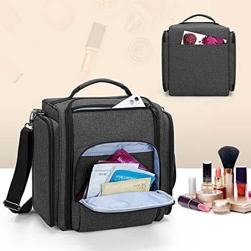 Косметичка BAFASO Makeup Bag Косметичка с 4 Вътрешни Подвижни чували, Многофункционална Пътна косметичка (обявен