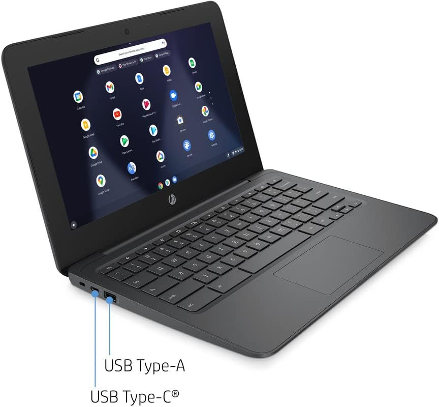 Лаптоп HP 2022 Chromebook 11,6 HD за бизнеса и студенти, процесор Intel Celeron N3350, 4 GB оперативна памет,