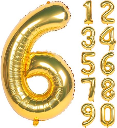 40-Инчовите балони от Гелиевой фолио със Златни цифри за рождения ден (злато 2)