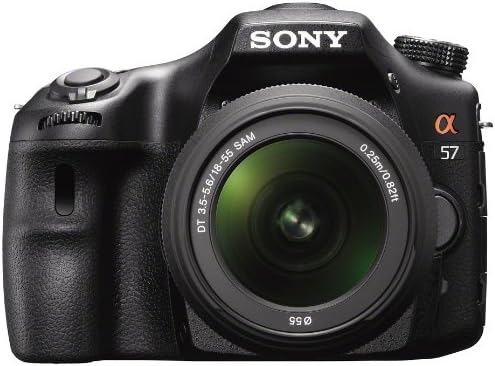 Камера Sony 57 SLT-A57K Alpha 57 от сменяеми обективи и комплект обективи 18-55 - Черен (16,1 Mp) 3,0-инчов LCD-дисплей - Международна