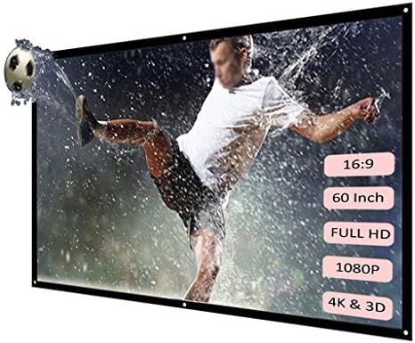 LIUYUNQI 60/72/84/100/120 инчов Прожекционен екран Диагонал на екрана 16:9 от бял dacron, монтиран на стената Видеопроекционный Екран за домашно кино (размер: 120 см)