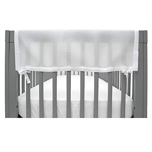 Защитни огради за легла от дишаща мрежа BreathableBaby за никнене на млечни зъби — Бял — 27 Кратки панели (2) — Подходящ за