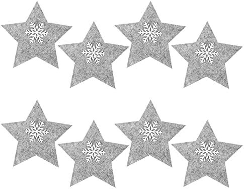 GALPADA Коледна Украса 8ШТ Коледна Петолъчна Звезда, Нож, Вилица Чанта Коледна Прибори Капак Декор