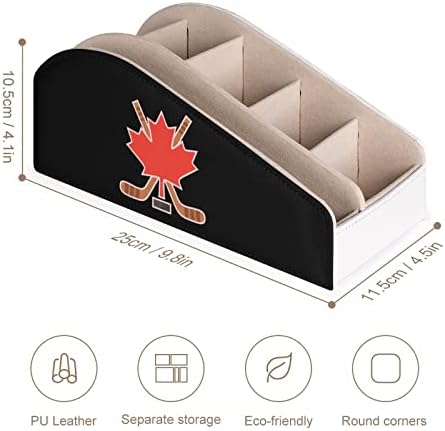 Канада Клен Хокей на лед TV на Дистанционното Управление на Притежателя с 6 Отделения Caddy Box Настолен Органайзер За Съхранение на Blu-Ray Играч Козметика