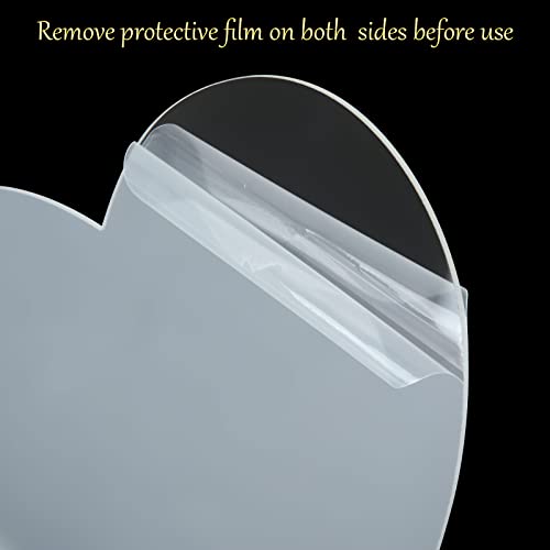12 Опаковки на Акрилни листове за основание на led лампи, 2 мм (0,08 инча) Дебела Прозрачна Molded Панел от Плексиглас с Фолио, Пластмасова, Стъклена Дъска, Акрилни детайли з?