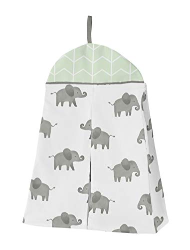 Комплект спално бельо Sweet Jojo Designs Мятно-Сива и бяла Акварел Сафари за слонове За новородени Унисекс в яслата - 4 бр.