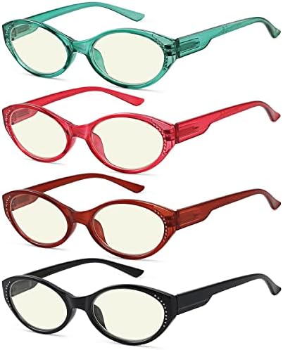 Eyekepper 4-pack Овални Очила за четене за Жени, Стилни Ридеры