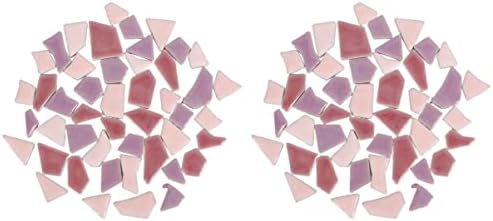 DOITOOL Backsplash Плочки 2 елемента Занаятчийски Стъклени Декорации Мозаечни Форми Нежна G Натрошени Керамични Форма на Diy Чипс Керамични Камъни Проекти Цветове, Разнообр?