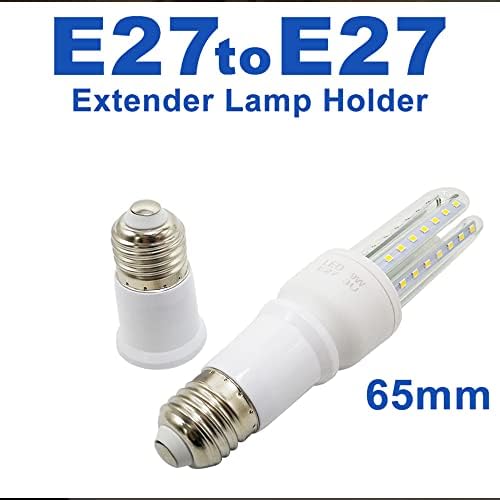 Удължител за контакти E26, Стандартно Средно основа от E26 до E26, Адаптер за удължител 3 см. /1,2 см, Удължител