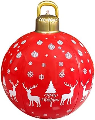 24-Инчов Гигантски Коледен Надуваем балон от PVC, Външно Украшение, Надувное Коледна Украса, Външна Декорация за градината,