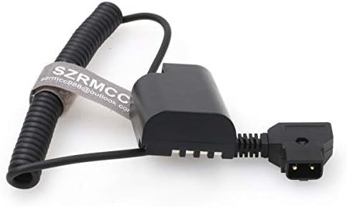 SZRMCC D-tap 2-Пинов конектор за свързване на DMW-BLF19 до привиден батерия DMW-DCC12 dc адаптер за фотоапарат Panasonic DMC GH5 GH4 GH3 (спирален кабел)